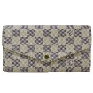 Authentic Louis Vuitton Damier Azur Sarah Long Wallet